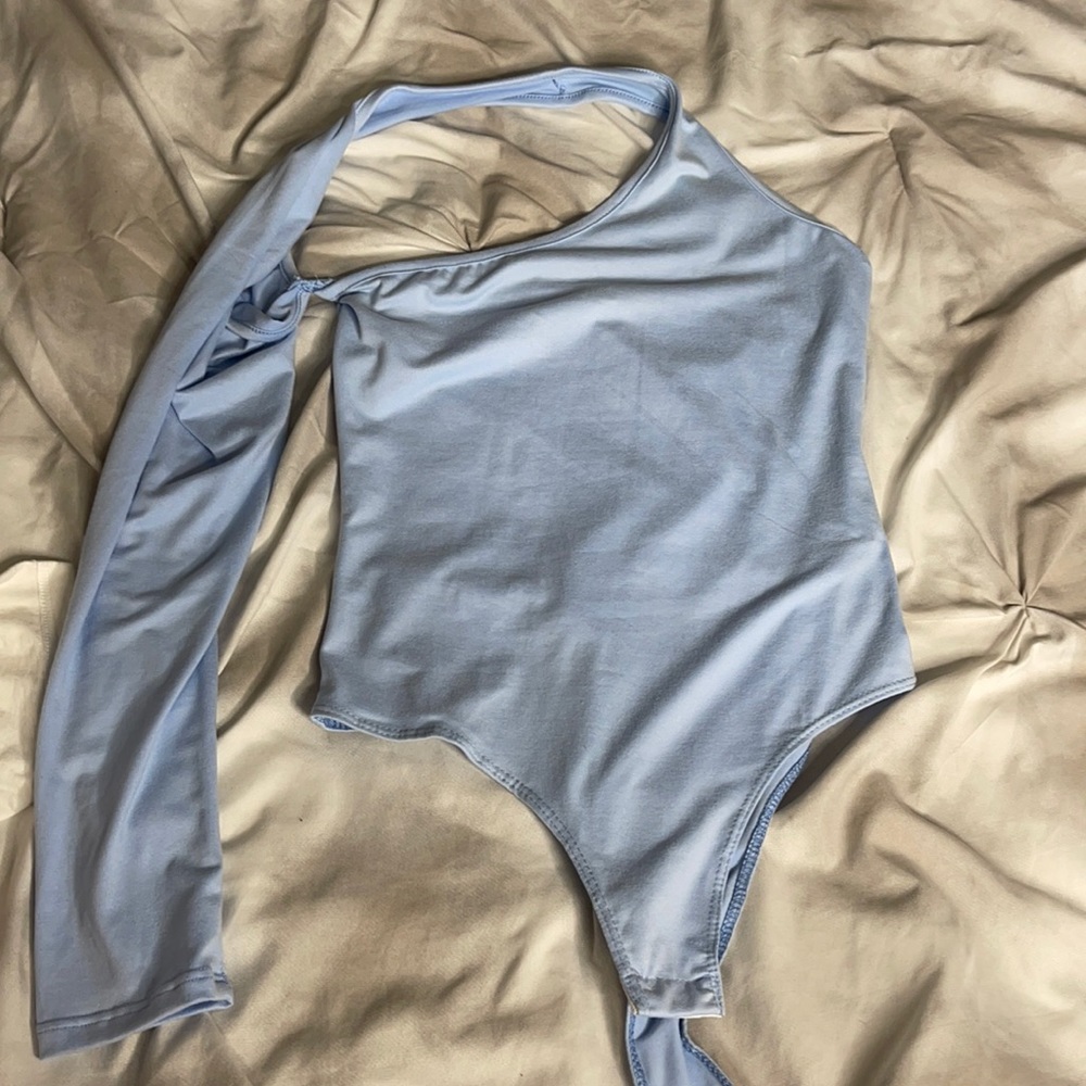Light blue baby blue bodysuit